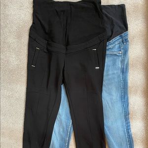 Set of two maternity pants, size 14-16